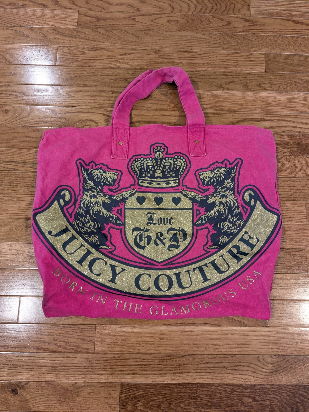 Juicy Couture Pink Logo Tote Bag